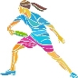 Female player is playing ultimate frisbee Vector Image